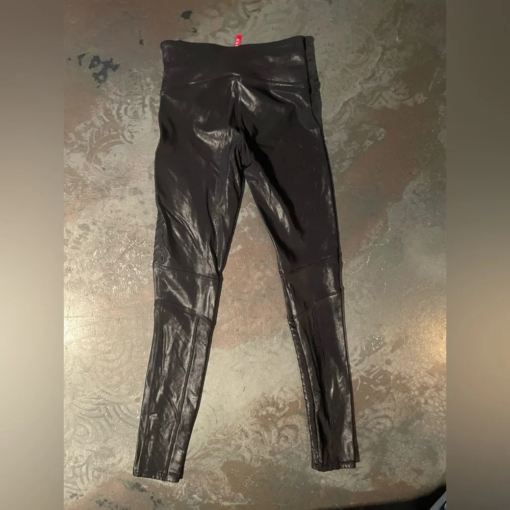 SPANX Shiny Black Leggings